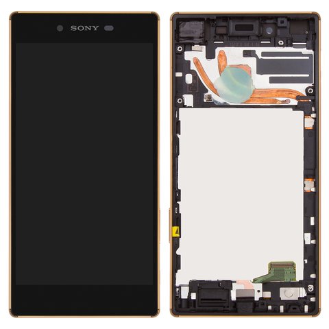Дисплей для Sony E6833 Xperia Z5+ Premium Dual, E6883 Xperia Z5+ Premium Dual, золотистый, High Copy