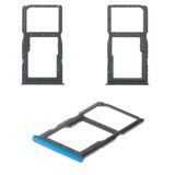 Тримач SIM-карти для Huawei P30 Lite, синій, c тримачем MMC