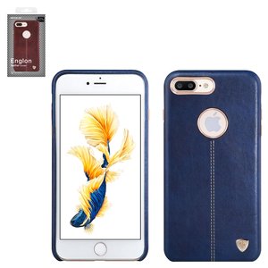 Чохол Nillkin Englon Leather Cover для iPhone 7 Plus, синій, з отвором під логотип, пластик, PU шкіра, #6902048127852