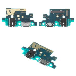Шлейф для Samsung A405F DS Galaxy A40, конектора навушників, конектора зарядки, з мікрофоном, Original PRC , плата зарядки