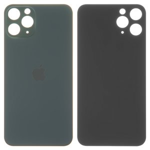 Задняя панель корпуса для iPhone 11 Pro, зеленая, нужно снять стекло камеры, small hole, matte midnight green