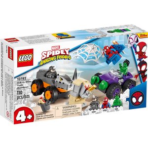Конструктор LEGO Spidey Битва Халка з Носорогом на вантажівках 10782 