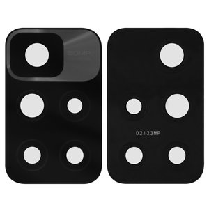 Скло камери для Xiaomi Redmi 10 2021 , Redmi 10 2022 , чорне, 21061119AG, 21061119DG