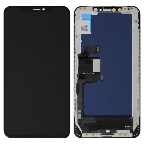Дисплей для iPhone XS Max, чорний, з рамкою, Copy, TFT , JK