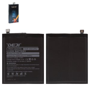 Акумулятор Deji BM3B для Xiaomi Mi Mix 2, Mi Mix 2S, Mi Mix Evo, Li ion, 3,85 B, 3400 мАг, MDE5
