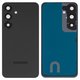 Задня панель корпуса для Samsung S931 Galaxy S25, чорна, синя, із склом камери, з компонентами, Original (PRC), blue black