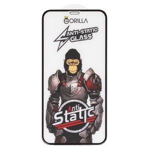 Защитное стекло Gorilla для Apple iPhone 11, iPhone XR, совместимо с чехлом, Full Glue, Anti Static, черный