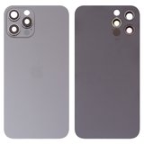 Задняя панель корпуса для iPhone 12 Pro, серая, со стеклом камеры, small hole, graphite