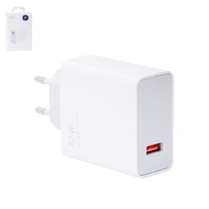 Сетевое зарядное устройство для Apple, 67 Вт, Quick Charge, белый, 1 порт, service pack box