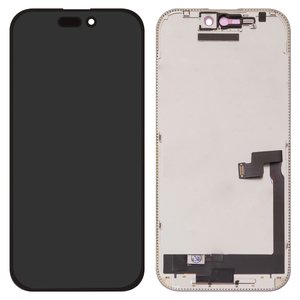 Дисплей для iPhone 16 Pro, чорний, з рамкою, без помилки, OLED  hard diagnosable, ZY OLED