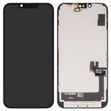 Дисплей для iPhone 14, чорний, з рамкою, без помилки, (Box), (OLED), GXQC soft