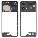 Средняя часть корпуса для Motorola Moto G24, черная, со стеклом камеры