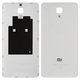Housing Back Cover compatible with Xiaomi Mi 4, (white)