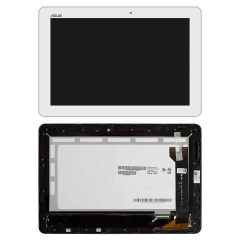 Pantalla LCD puede usarse con Asus MeMO Pad 10 ME102A, blanco, con marco, #B101EAN01.1 MCF 101 1856 01 FPC V1.0