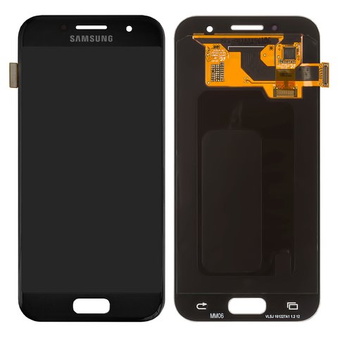 Дисплей для Samsung A320 Galaxy A3 2017 , черный, без рамки, Original PRC , original glass