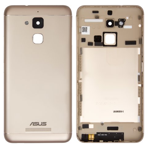 Panel trasero de carcasa puede usarse con Asus Zenfone 3 Max ZC520TL  5,2", dorada, con botones laterales