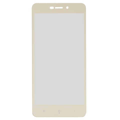 Tempered Glass Screen Protector All Spares compatible with Xiaomi Redmi 3, Redmi 3S, Full Screen, golden, This glass covers the screen completely. 