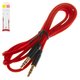 AUX Cable Baseus M30, (TRS 3.5 mm, 100 cm, red, nylon braided) #CAM30-B91