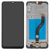 Pantalla LCD puede usarse con Samsung A207 Galaxy A20s, negro, con marco, Original (PRC)