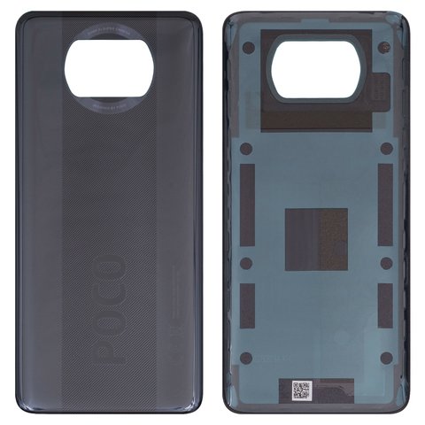 Housing Back Cover compatible with Xiaomi Poco X3 Pro, black, phantom Black, M2102J20SG, M2102J20SI 
