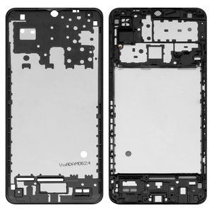 Parte media de carcasa puede usarse con Samsung M127 Galaxy M12, negra, marco para fijar pantalla