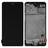 Pantalla LCD puede usarse con Samsung M317 Galaxy M31s, negro, con marco, Original (PRC)