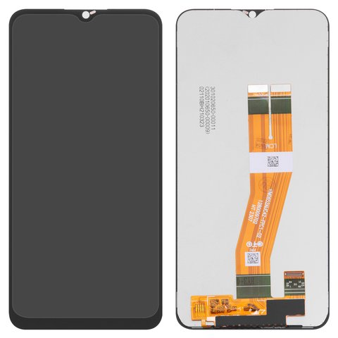 LCD compatible with Samsung A042 Galaxy A04e, black, Best copy, without frame, Copy 