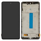 Pantalla LCD puede usarse con Samsung M526 Galaxy M52, negro, con marco, High Copy, (OLED)