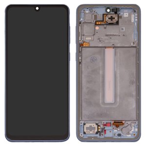 Pantalla LCD puede usarse con Samsung A336 Galaxy A33 5G, azul, con marco, Original PRC 