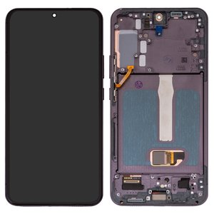 Pantalla LCD puede usarse con Samsung S906B Galaxy S22 Plus 5G, negro, con marco, High Copy, original LCD size, OLED 