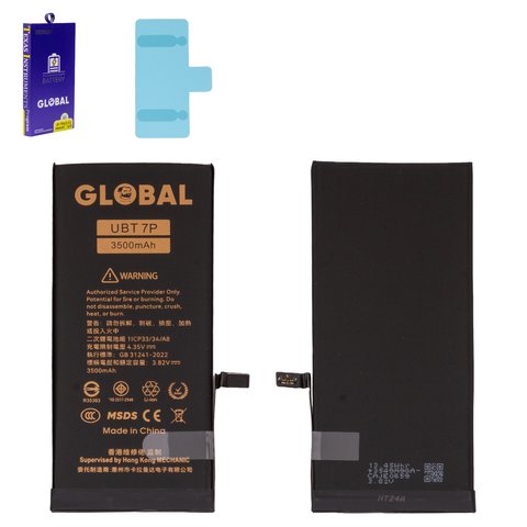 Batería Mechanic puede usarse con Apple iPhone 7 Plus, Li Polymer, 3.82 V, 3500 mAh, mayor capacidad, original IC