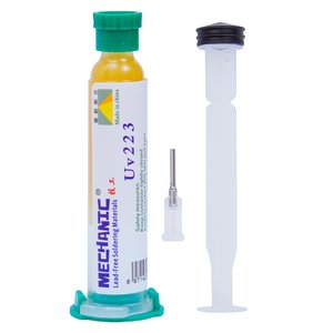 Flux Paste Mechanic UV223, with plastic plunger, for lead free soldering, neutral, 10 ml 