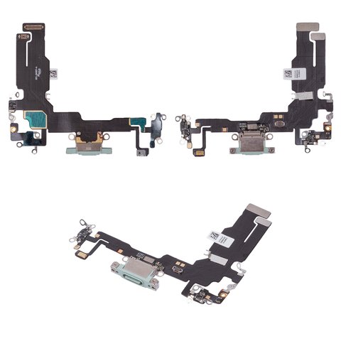 Cable flex puede usarse con iPhone 15, del conector de carga, verde, con micrófono, HC