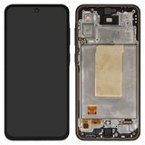 LCD compatible with Samsung A366 Galaxy A36, (black, with frame, Original (PRC))