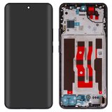 LCD compatible with Oppo Reno12 (CPH2625), (black, with frame, Original (PRC), matte brown)