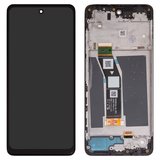 Дисплей для Motorola Moto G24, Moto G24 Power, черный, с рамкой, High Copy