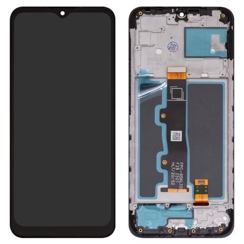 LCD compatible with Motorola Moto E7 Power PAMH0001IN, Moto E7i Power XT2097, black, with frame, High Copy 