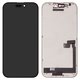 Pantalla LCD puede usarse con iPhone 16 Pro, negro, con marco, sin error, (OLED) hard diagnosable, ZY-OLED