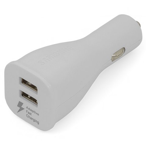 Зарядний пристрій EP 920LN, автомобільне, USB вихід 5В 2А , USB вихід  9 В 1,67 А , 12 В, біле