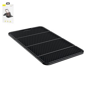 Антискользящий коврик Baseus Folding Bracket Antiskid Pad, черный, силикон, раскладной, на панель, клейкая основа, 205 мм, 122 мм, #SUWNT 01
