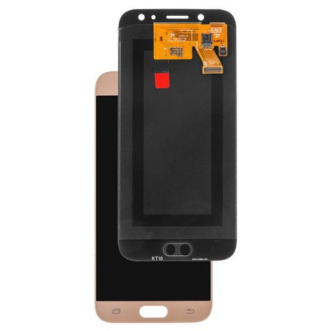LCD compatible with Samsung J530 Galaxy J5 2017 , golden, without frame, Original PRC , original glass 