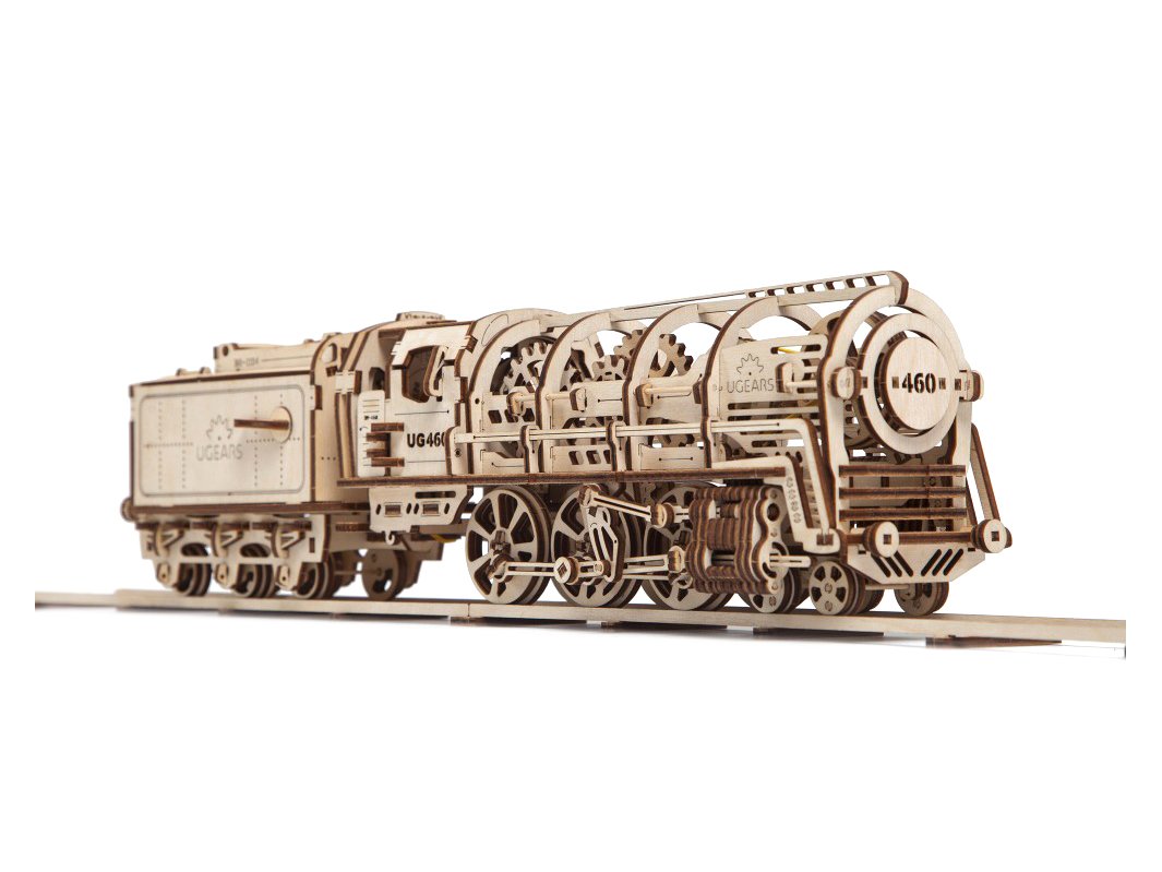 UGEARS Railway platform Mechanical 3D Puzzle DIY Wooden Construction Set