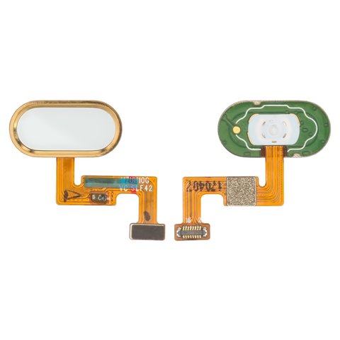Flat Cable compatible with Meizu Pro 6 Plus, menu button, golden, with plastic 