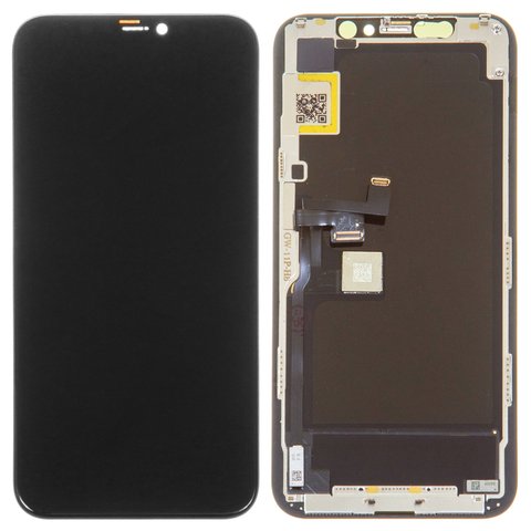 LCD compatible with iPhone 11 Pro, black, with frame, HC, OLED , GX OEM hard 