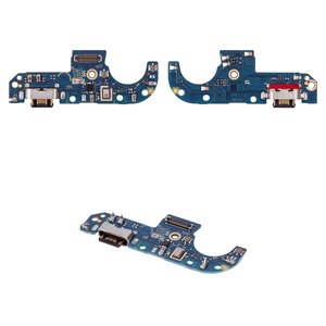 Flat Cable compatible with Motorola Moto G42, charge connector, with microphone, with components, High Copy, charging board 