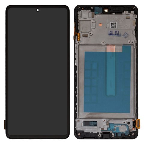 LCD compatible with Samsung M536 Galaxy M53, black, with frame, High Copy, OLED
