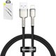 USB Cable Baseus Cafule Series Metal, (USB type-A, Lightning, 100 cm, 2.4 A, black) #CALJK-A01