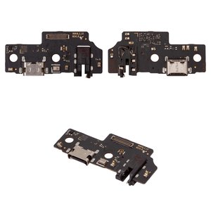 Flat Cable compatible with Samsung A055 Galaxy A05, charge connector, with microphone, with components, Original PRC , charging board 