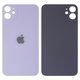 Housing Back Cover compatible with iPhone 11, (purple, no need to remove the camera glass, Original (PRC), big hole)