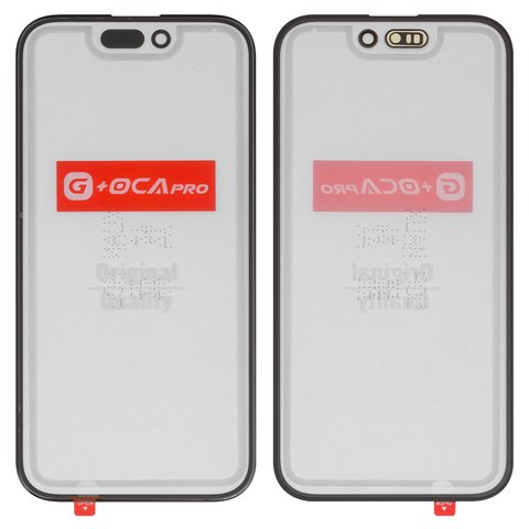 Housing Glass G+OCA PRO compatible with iPhone 15, with OCA film, black 
